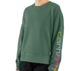 Carhartt Women's  Forest Green Crewneck Sweatshirt